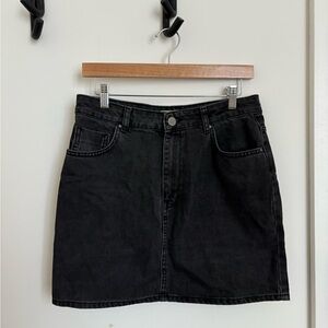 Black denim mini skirt from ASOS